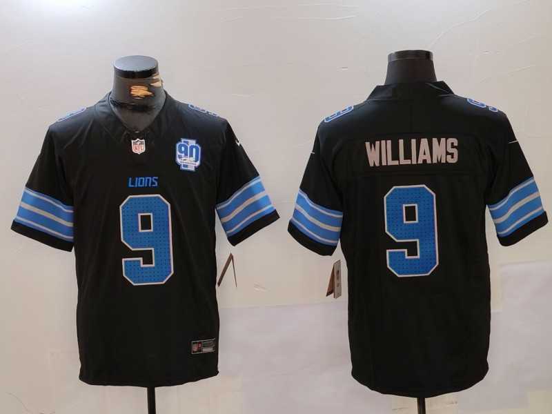 Men%27s Detroit Lions #9 Jameson Williams Black 2024 F.U.S.E. 2nd Alternate With 90th Anniversary Patch Vapor Limited Stitched Jersey->dallas cowboys->NFL Jersey